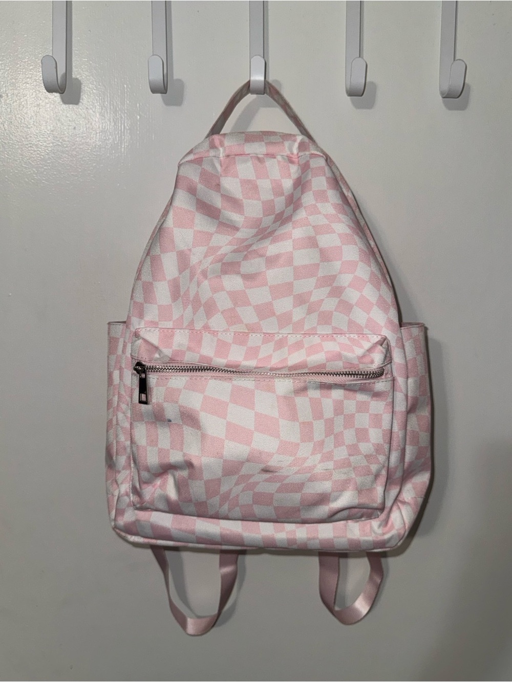Pink checkers back pack (Great as diaper bag)